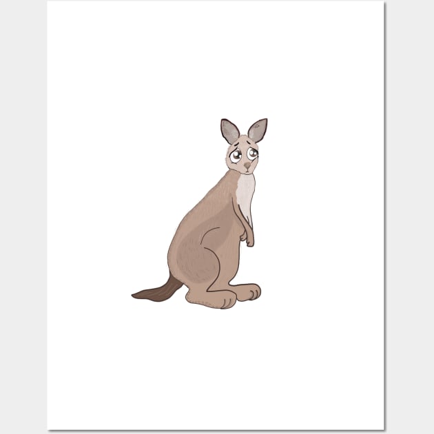 Too Bad so sad with cute kangaroo Wall Art by GULSENGUNEL